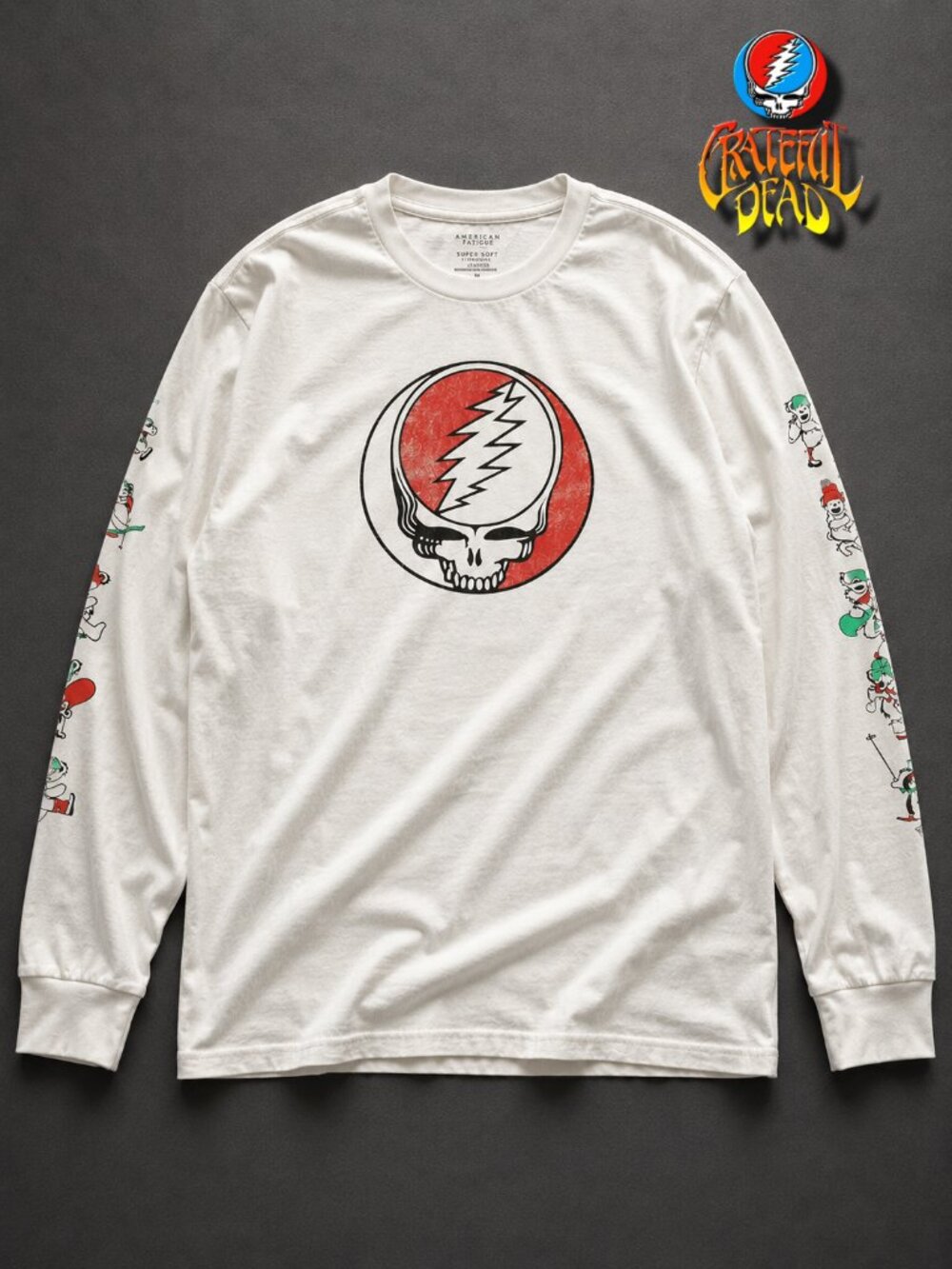 American Eagle x Grateful Dead Steal Your Face Long Sleeve Tee Size L - Picture 2 of 7